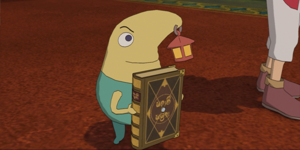 Ni No Kuni: Wrath of the White Witch - Drippy holding the Wizard's Companion
