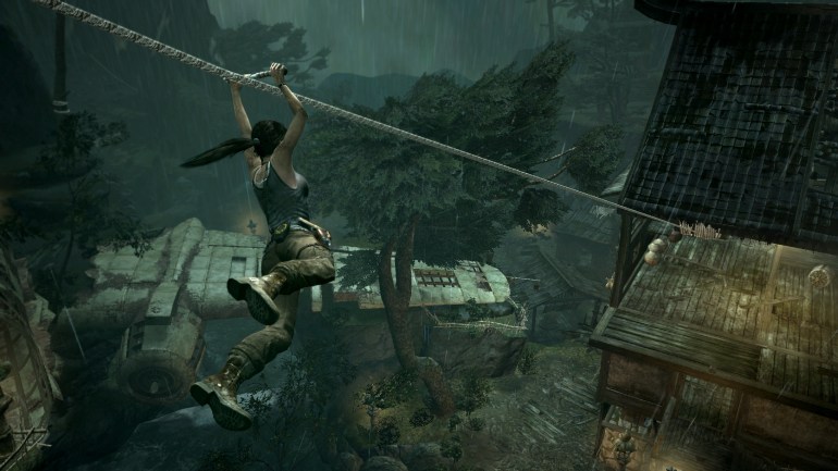 Tomb Raider - Ziplining to freedom