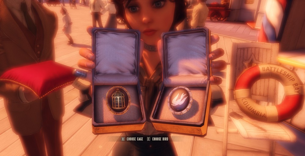 Choices in Bioshock Infinite are purely cosmetic and incidental.