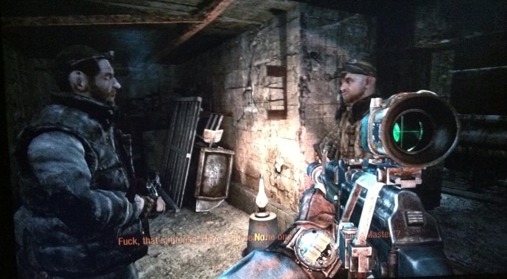 See these guys? They're dead. Shot 'em both in the head. Yet here they are standing up. Gotta love video games.