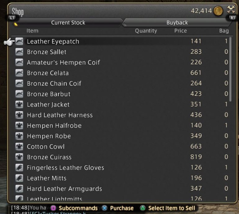 Final Fantasy XIV: A Realm Reborn - Stores